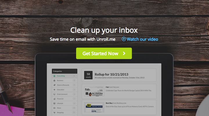 Zeit sparen mit cleverem Newsletter-Management: Unroll.Me